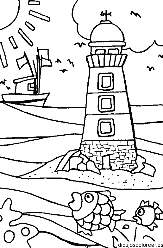 Dibujo de una playa 