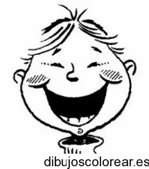 Dibujo de un niño riendo