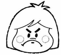 Dibujo de una cara enfurecida