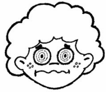 Dibujo de una cara alocada