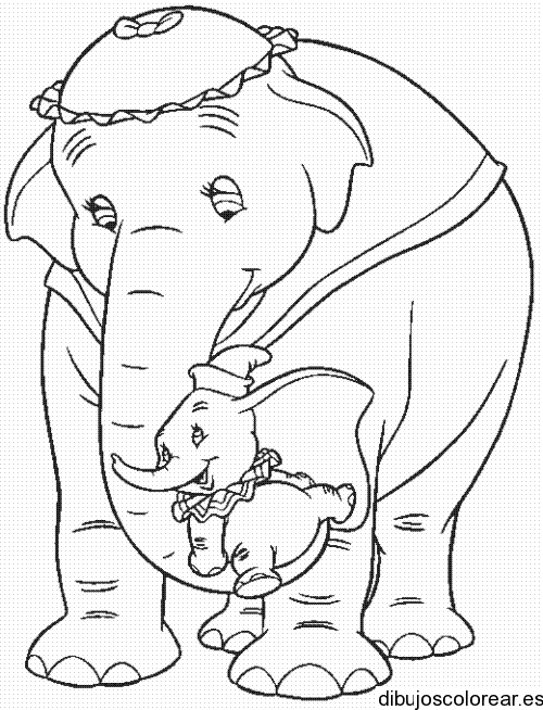 Dibujo de la mamá de dumbo 