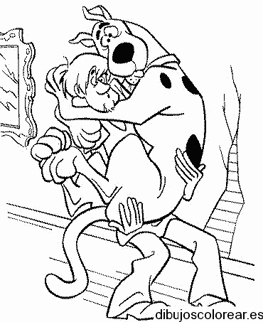 Dibujo de Scooby Doo asustado