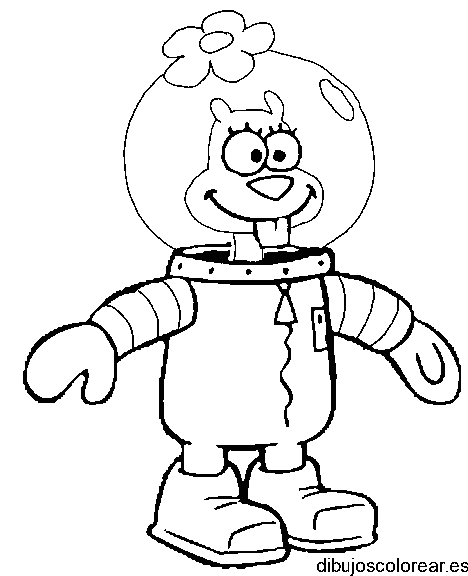 Dibujo de un divertido astronauta