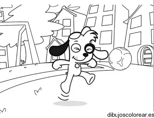 Dibujo de doki futbolista 
