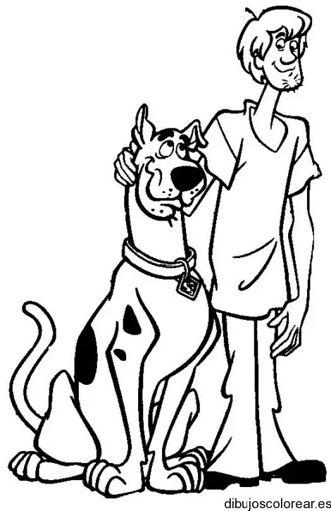 Dibujo de Scooby Doo felíz