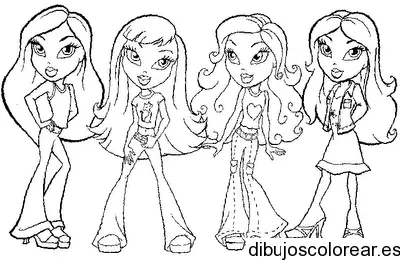 Dibujo de todas las muñecas bratz 