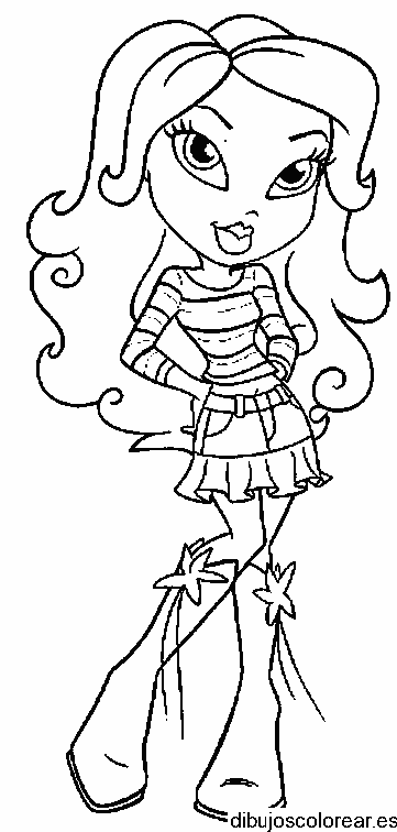Dibujo de bratz con botas 