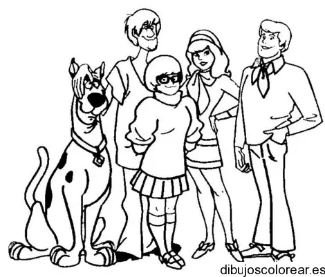 Dibujo Scooby Doo y sus amigos
