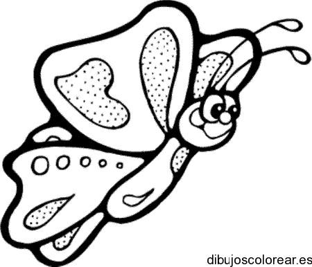 Dibujo de mariposa volando 