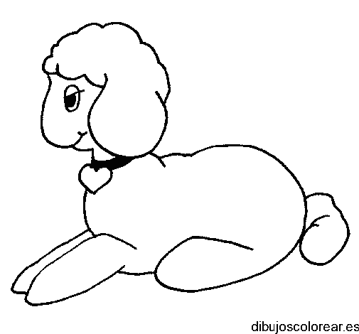 Dibujo de una oveja sentada