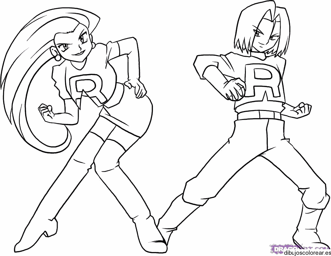Dibujo de dos chicas guerreras