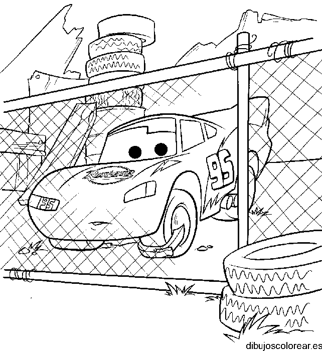 Dibujo de carro cars aparcado