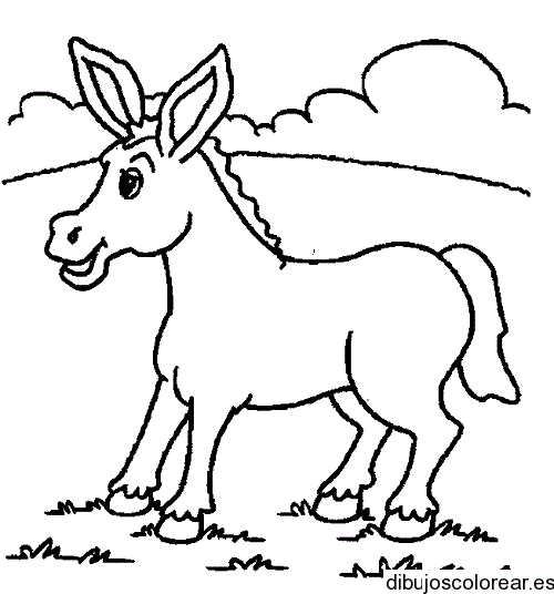 Dibujo de un caballo en el campo
