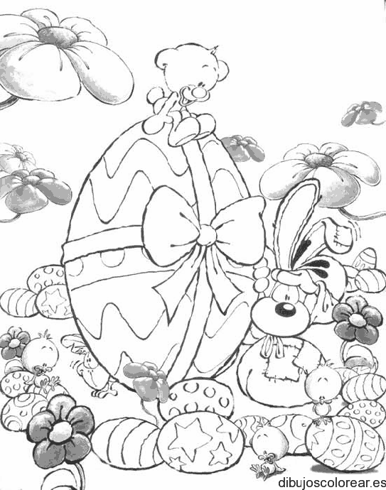 Dibujo de un enorme huevo de pascua