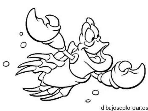 Dibujo de un cangrejo nadando