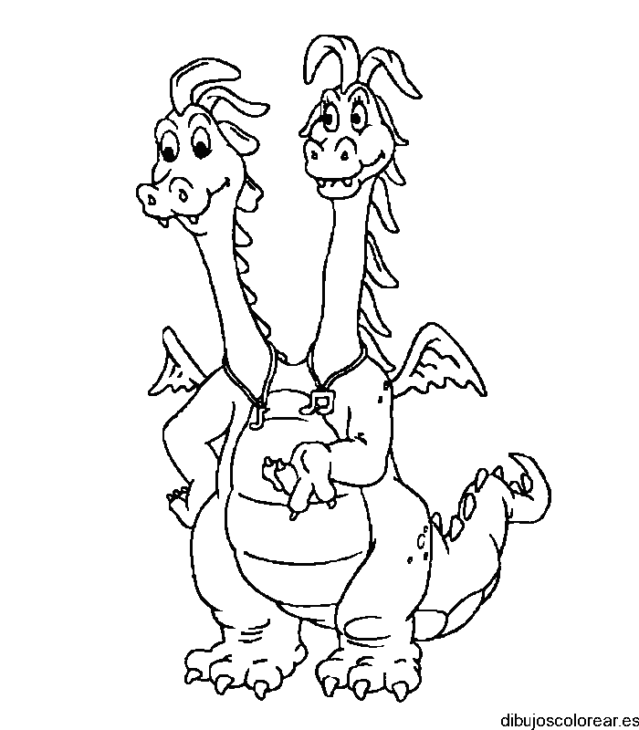Dibujo de dragones unidos