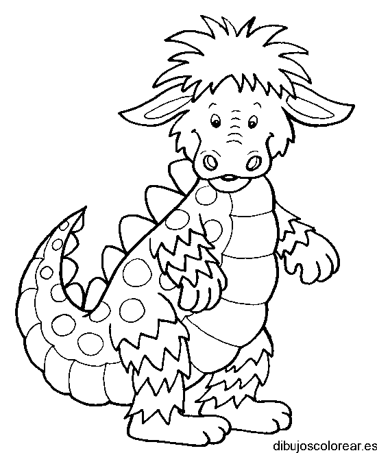 Dibujo de un cómico dragón