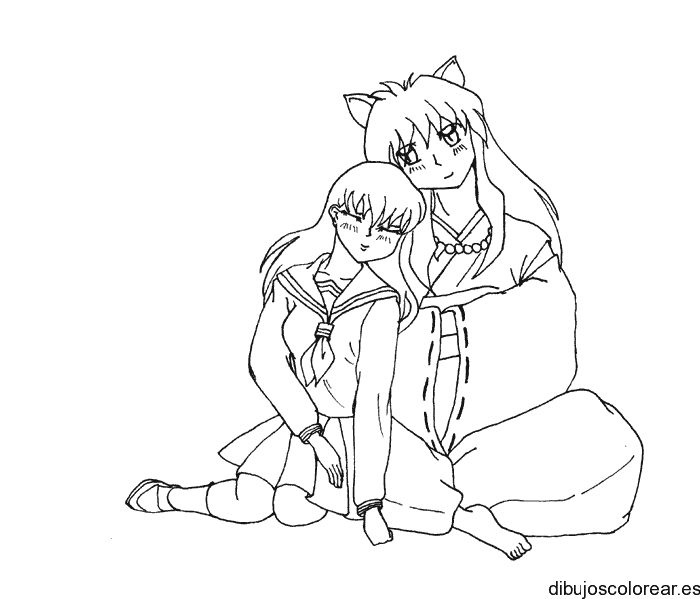 Dibujo de dos chicos