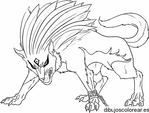 Dibujo de un lobo feroz