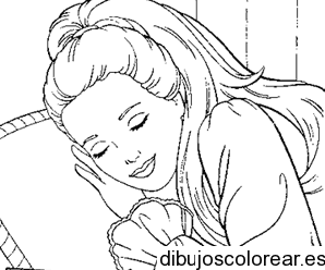Dibujo de una chica durmiendo