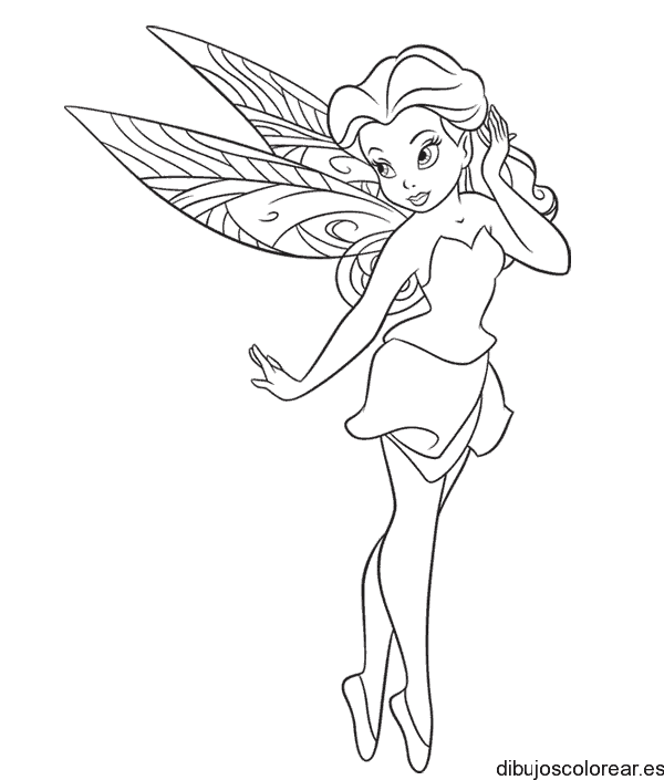 Dibujo de una pequeña hada posando