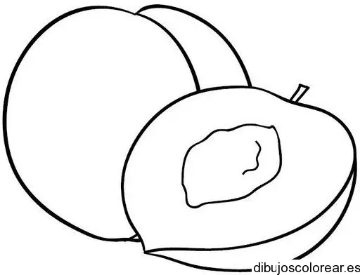 Dibujo de un rico melocotón