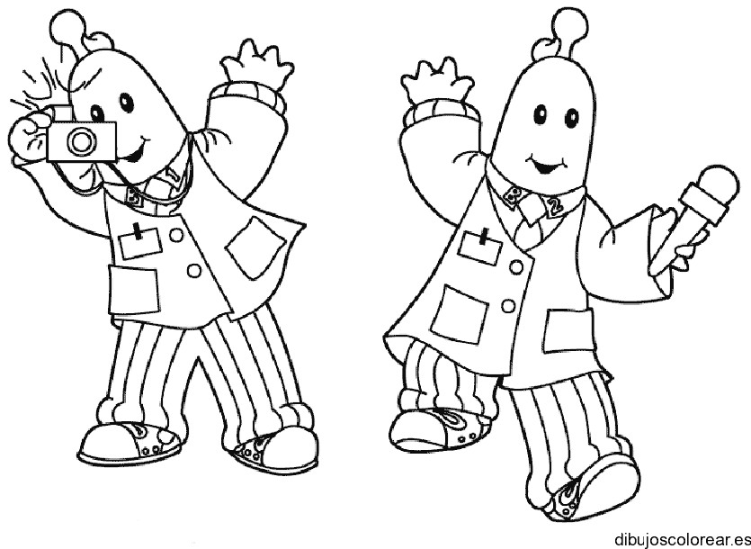 Dibujo de Bananas en pijamas cantando