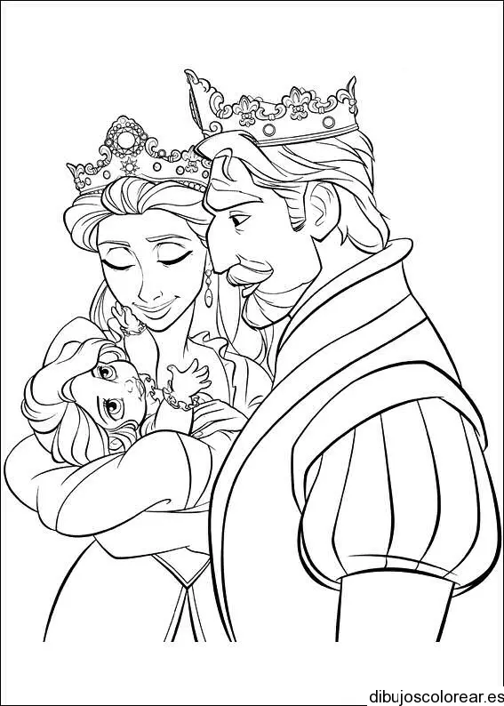 Dibujo de los reyes y un bebé