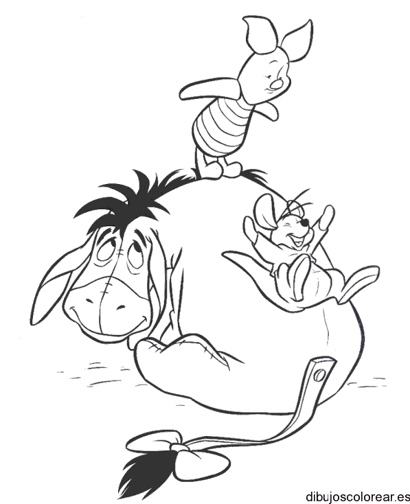 Dibujo de Piglet e Igor de juegos