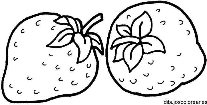 Dibujo de dos fresitas
