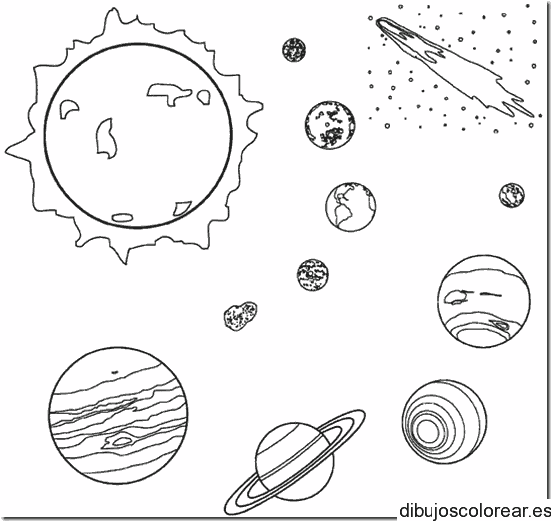 Dibujo de un sistema solar