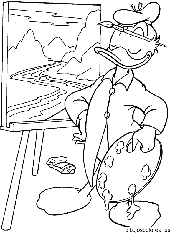 Dibujo de Donald el pintor