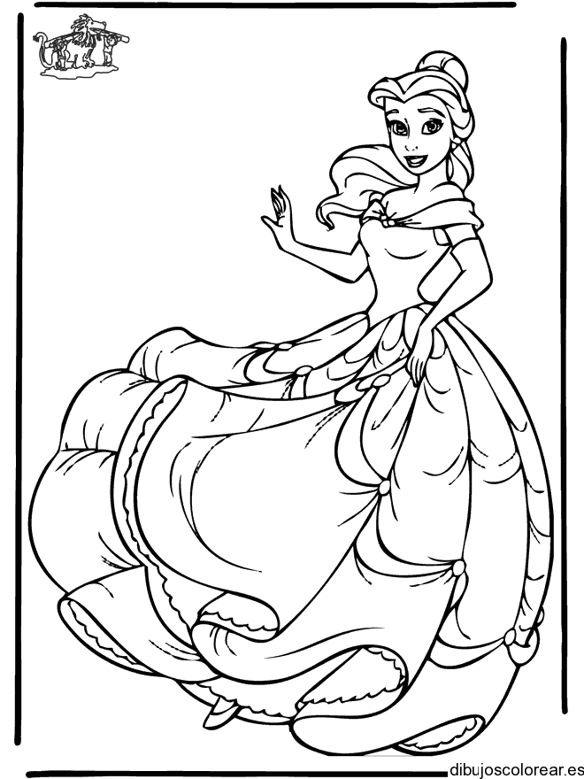 Dibujo de Bella bailando sola