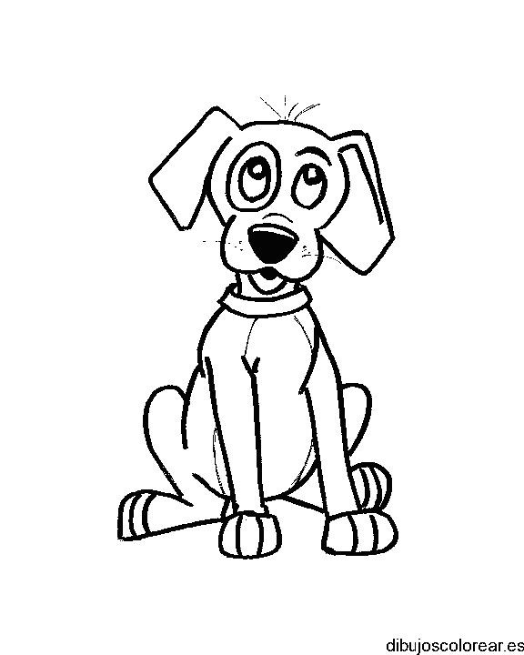 Dibujo de un perrito jugando con los ojos