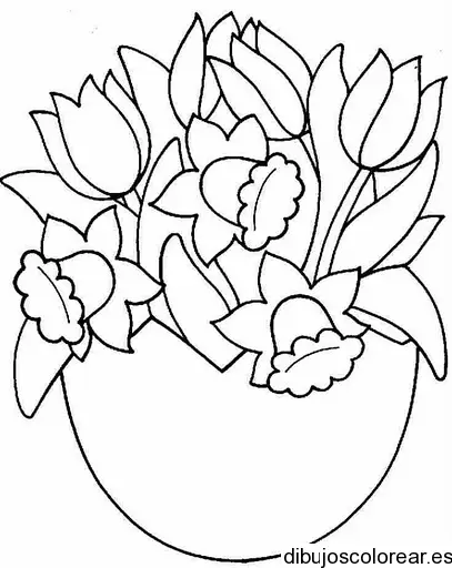 Dibujo de un centro de mesa con flores