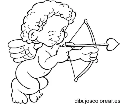 Dibujo de Cupido con su flecha