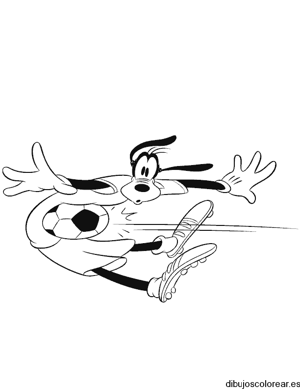 Dibujo de Tribilin jugando fútbol
