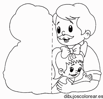 Dibujo de un padre y una niña