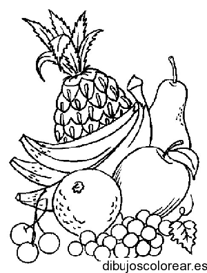 Dibujo de frutas tropicales 