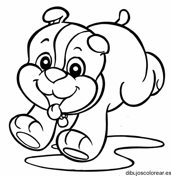 Dibujo de un cachorrito saltando