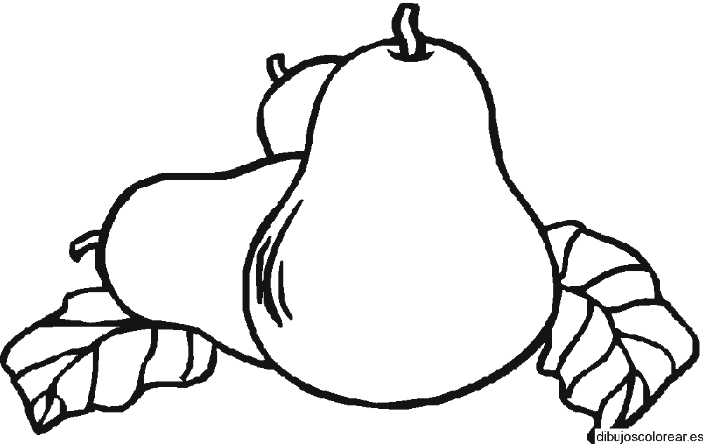 Dibujo de tres peras