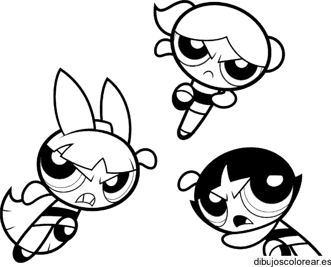 Dibujo de superchicas al ataque