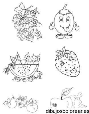 Dibujo de frutas variadas