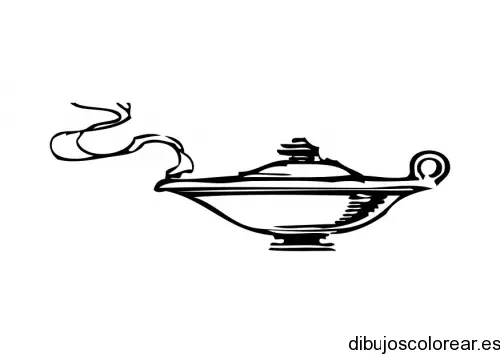 Dibujo de la lámpara maravillosa de Aladin