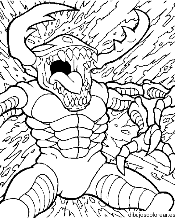 Dibujo de un monstruo galáctico