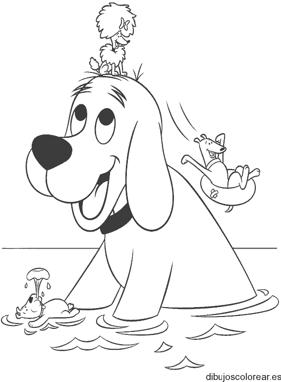 Dibujo con divertidos perros