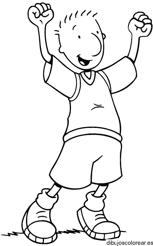 Dibujo de un chico feliz