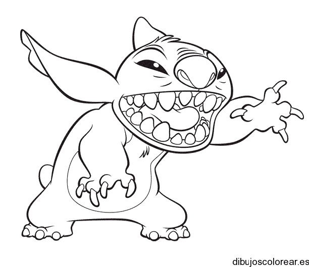 Dibujo de Stitch furioso
