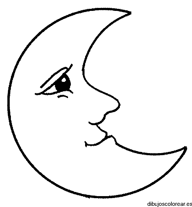 Dibujo de una luna triste