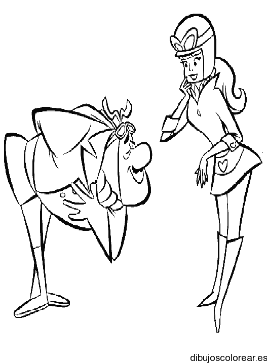 Dibujo de dos aviadores
